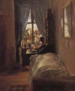 Adolph von Menzel The Artist-s Bedroom in the Ritterstrabe oil painting on canvas